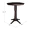 International Concepts Round 36 in Round Top Pedestal Table, 40.9 inH, Rich Mocha, 36 in W, 36 in L, 40.9 in H, Wood K15-36RT-27B-6B-2 - alternate 3